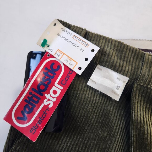 Vintage 80s NWT German Octoberfest Knickerbocker Pant 35" x 18.5" Green Corduroy - Picture 4 of 12